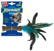GiGwi Johnny Stick s modrými peříčky a šantou - Cat Toy