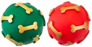 Crufts Vinylové míčky s motivem zlatých kostí - mix barev - Dog Toy