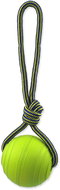 Dog Fantasy EVA Foam ball with rope plastic and floating green 8 cm - Dog Toy
