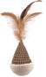 Magic Cat Natural Fun kužel s pírky karton/plyš bílá 6 cm  - Hračka pro kočky