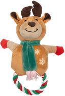 Uniqpets Whistling plush reindeer with tug of war 35 cm - Dog Toy