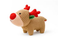 Uniqpets Christmas plush squeaky reindeer 22 cm - Dog Toy