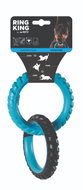 M-Pets RING KING Double ring turquoise-black - Dog Toy