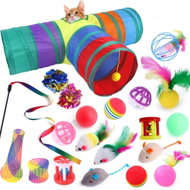 Hapet Cat Tunnel with 21-Piece Toy Set - Cat Toy