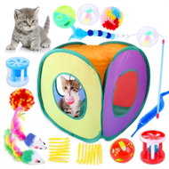 Hapet Cat House with a 14-Piece Toy Set - Cat Toy
