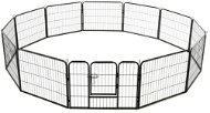 Shumee Playpen for Dogs, 12 Panels, Steel 80 × 60cm Black - Dog Playpen