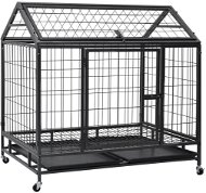 Shumee Cage with Wheels, Steel 98 × 98 × 72cm - Dog Cage
