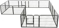 Shumee Ohrádka pre psov, 16 panelov oceľová, 60 × 80 cm čierna - Ohrádka pre psa