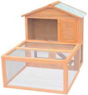 Shumee Rabbit Hutch with Wooden Enclosure 144 × 100 × 100cm - Rabbit Hutch