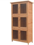 Shumee Rabbit House with 6 Wooden Pens 102 × 48 × 180cm - Rabbit Hutch