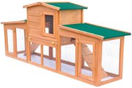 Shumee Large Shumee Outdoor Rabbit House grey and white 204 × 45 × 85 cm - Rabbit Hutch
