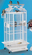 Terra International Aviary for medium and small parrots model 206 white antique 69 × 61 × 172 cm - Aviary