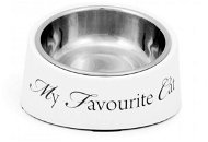 Pet Amour DBL My Favourite Cat White 200ml - Cat Bowl