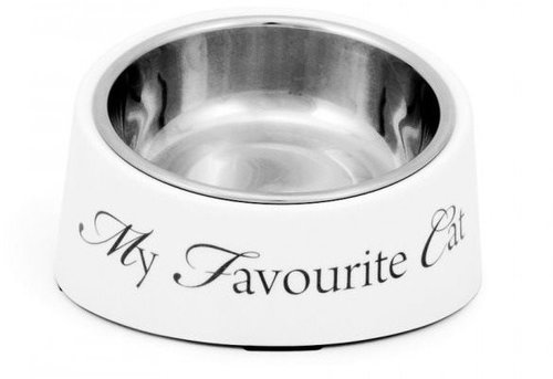 Pet Amour DBL My Favourite Cat White 200ml - Cat Bowl - Main image