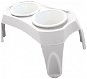 M-Pets Combi Double Bowls in Stand White - Dog Bowl