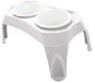 M-Pets Combi Double Bowls in a Stand White 2 × 500ml, M - Dog Bowl