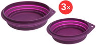Karlie foldable silicone bowl pink 500 ml 3 pcs - Travel Bowl for Dogs and Cats
