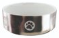 Trixie Silver Bowl with Paws 800ml - Dog Bowl