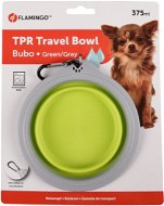 Flamingo Travel Bowl Silicone Green/Grey 375ml - Travel Bowl for Dogs and Cats
