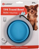 Flamingo Travel Bowl Silicone Blue/Grey 375ml - Travel Bowl for Dogs and Cats