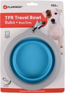 Flamingo Travel Bowl Silicone Blue/Grey 625ml - Travel Bowl for Dogs and Cats