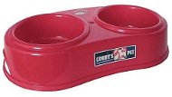 Cobbys Pet Double Anti-slip Plastic Bowl 2 × 600ml - Dog Bowl