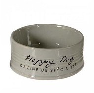 DUVO+ Happy Dog Ceramic Bowl Grey - Dog Bowl