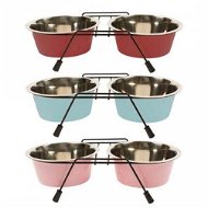 DUVO + Stand with Two Stainless-steel Bowls 13cm 2 × 470ml - Dog Bowl