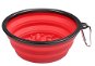 EzPets2U Travel Silicone Bowl Red 17.5cm - Travel Bowl for Dogs and Cats