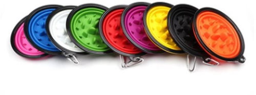 EzPets2U Travel Bowl Silicone Purple 17,5cm - Travel Bowl for Dogs and Cats - Main image