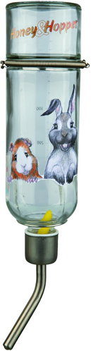 Trixie Honey & Hopper with metal drinker for chinchillas and rabbits 500 ml - Drinker - Main image