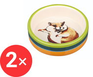 Trixie Miska keramická s motivem křečka 80 ml/ 8 cm 2 ks - Miska pro hlodavce