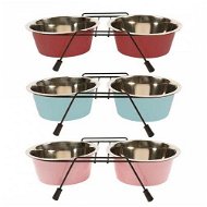 DUVO+ Stainless-steel Bowls on Stand Coloured - Dog Bowl