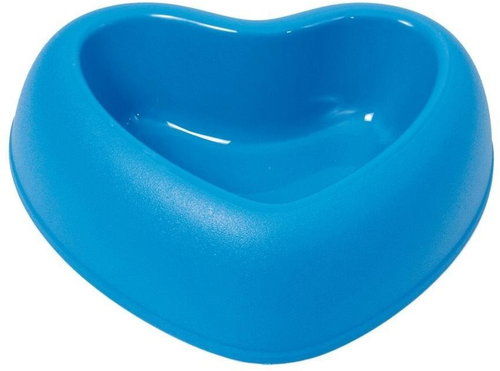 Argi Plastic bowl with anti-slip heart blue 400 ml - Dog Bowl - Main image
