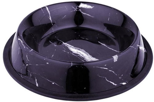 Duvo+ Non-slip stainless steel marble bowl 2100 ml 32,3 × 6,1 cm XL - Dog Bowl - Main image