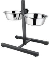 Akinu Adjustable bowl stand black 2 × 1.8 L - Dog Bowl