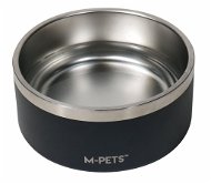M-Pets Eskimo bowl with double stainless steel wall and anti-slip black 1,25 l - Dog Bowl