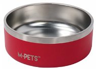 M-Pets Eskimo bowl with double stainless steel wall and anti-slip red 2 l - Dog Bowl