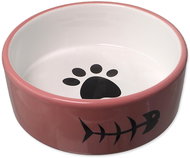 Magic Cat Ceramic bowl pink/white 350 ml - Cat Bowl