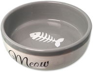 Miska pre mačky Magic Cat Keramická miska biela/sivá Meow 170 ml - Miska pro kočky