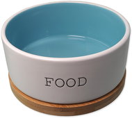 Dog Fantasy Ceramic food bowl white/blue with coaster 850 ml - Dog Bowl