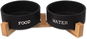 Dog Fantasy Set misek se stojanem černé 850 ml - Miska pro psy