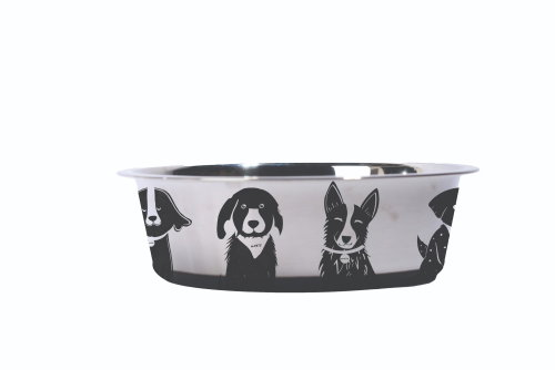 M-Pets PETJOY DogFamily stainless steel bowl 1650 ml - Dog Bowl - Main image