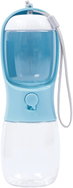 M-Pets ON THE ROAD Travel water and food bottle 2in1 300 ml blue - Travel Bottle for Cats and Dogs