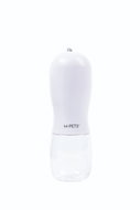 M-Pets ON THE ROAD Travel water and food bottle 2in1 300 ml white - Travel Bottle for Cats and Dogs