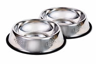 Petproducts Set of two stainless steel bowls - 17,5 × 4,4 cm - Dog Bowl