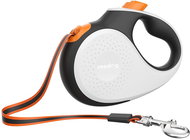 Reedog Senza Premium Self-winding Leash S 15kg / 5m Tape / White with Orange - Leash