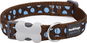 Red Dingo Blue Spots on Brown - Obojek pro psy