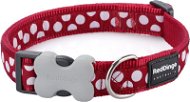 Dog Collar Red Dingo White Spots on Red 15mm × 24-37cm - Obojek pro psy