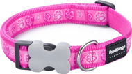 Dog Collar Red Dingo Paw Impressions Hot Pink 15mm × 24-37cm - Obojek pro psy